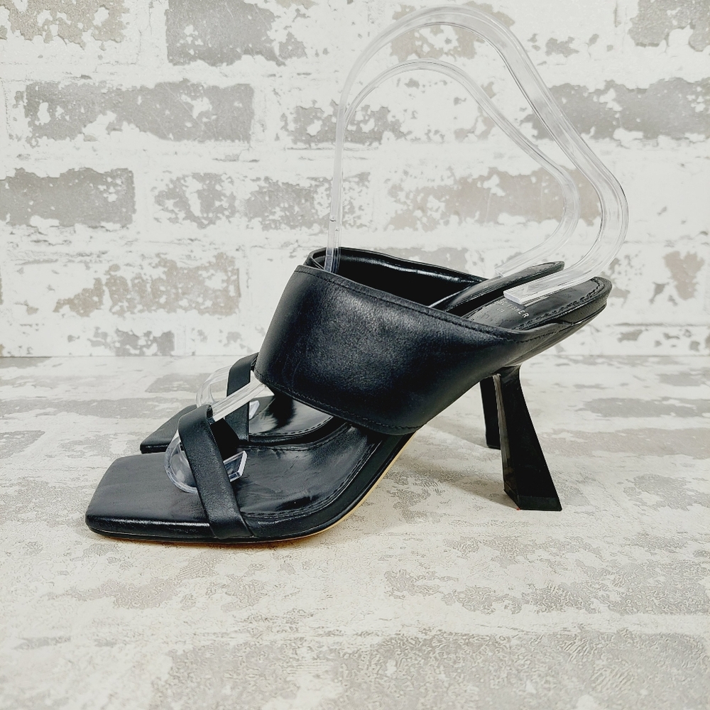 NEW Marc Fisher Deann Tan Leather Square Toe Heels X283